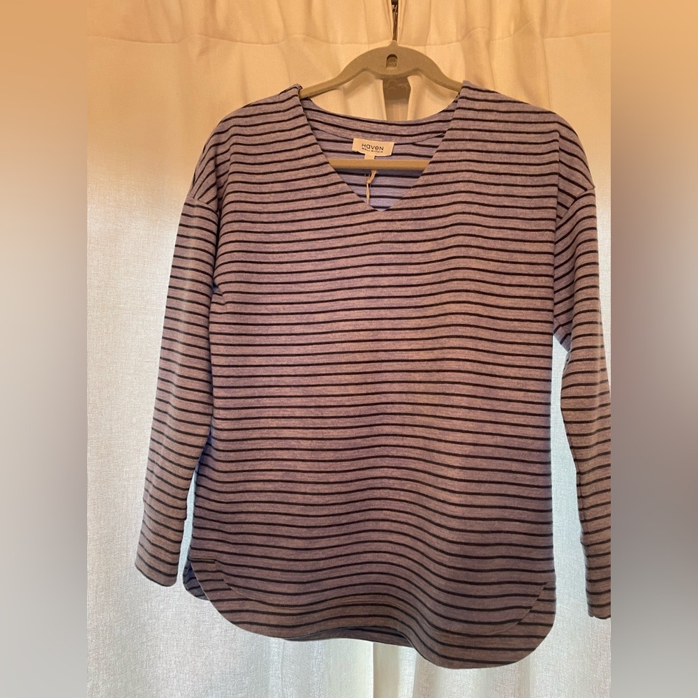 Soft striped long sleeve T